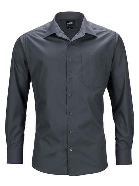 Men's Business Shirt Long-Sleeved carbon