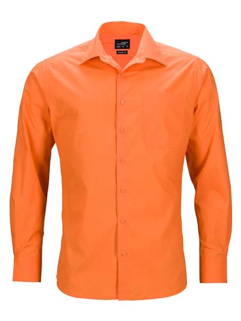 Men's Business Shirt Long-Sleeved orange