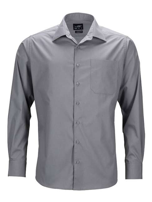 Men's Business Shirt Long-Sleeved steel