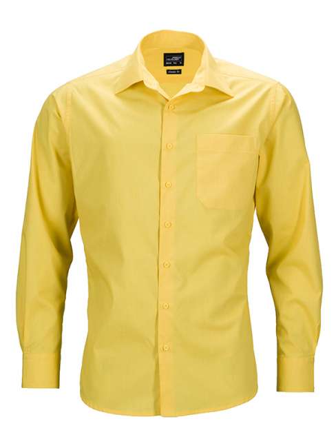 Men's Business Shirt Long-Sleeved yellow