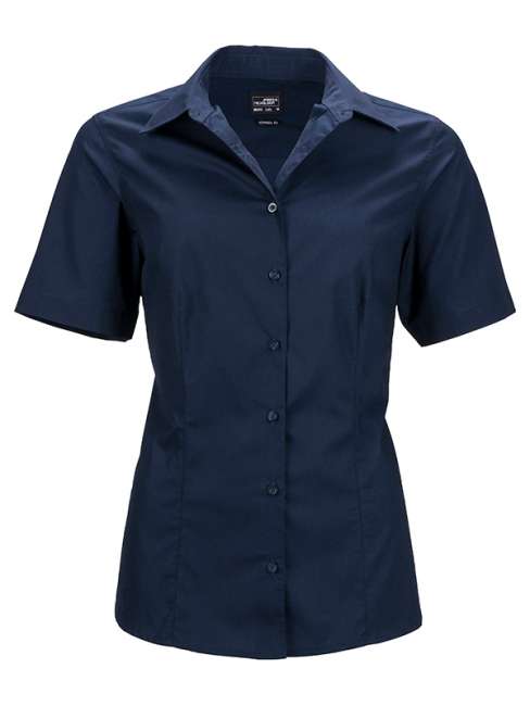 Ladies' Business Shirt Short-Sleeved navy