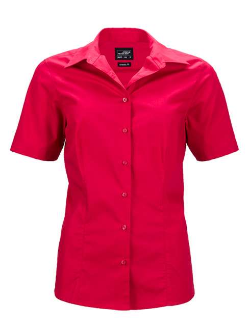Ladies' Business Shirt Short-Sleeved red