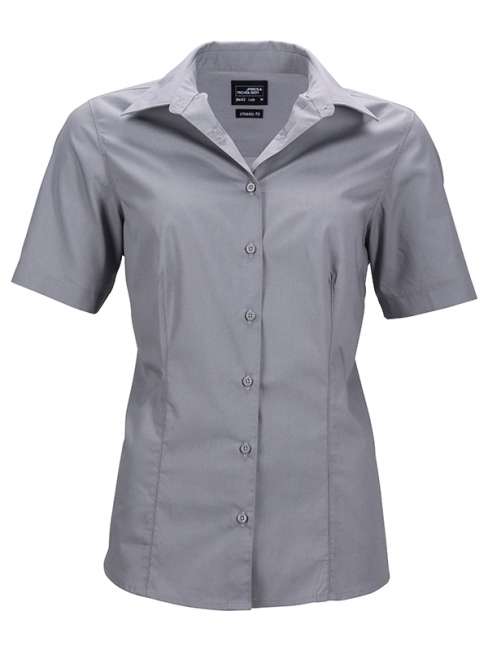 Ladies' Business Shirt Short-Sleeved steel