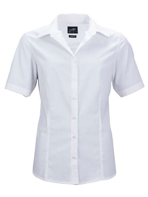 Ladies' Business Shirt Short-Sleeved white