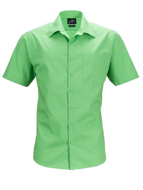 Men's Business Shirt Short-Sleeved lime-green