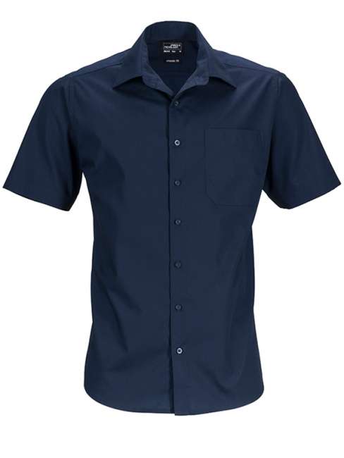 Men's Business Shirt Short-Sleeved navy