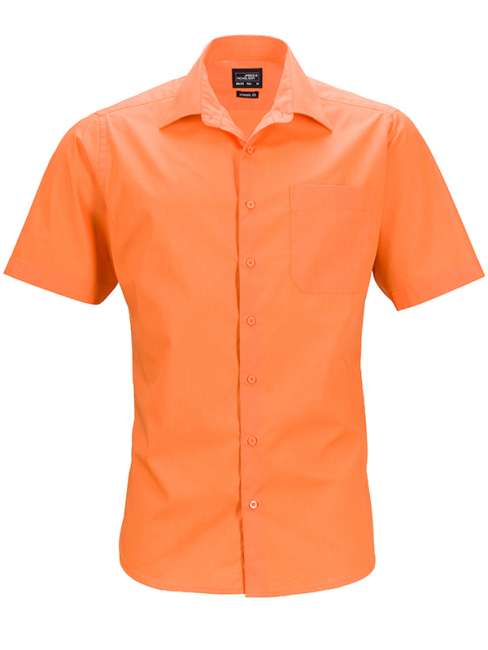 Men's Business Shirt Short-Sleeved orange