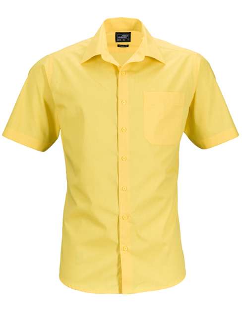 Men's Business Shirt Short-Sleeved yellow