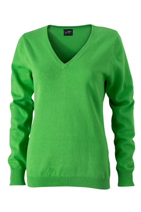 Ladies' V-Neck Pullover green