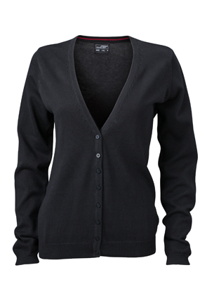 Ladies' V-Neck Cardigan black