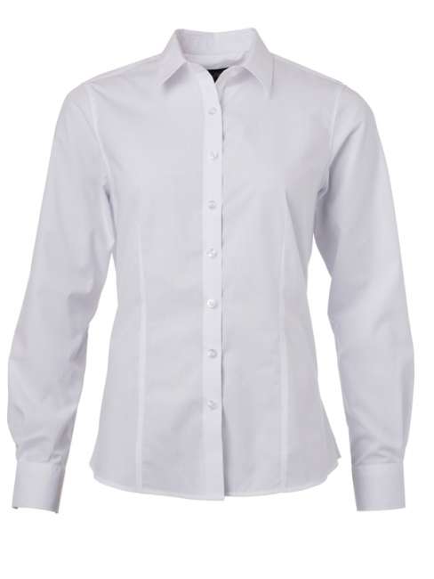 Ladies' Shirt Longsleeve Poplin white