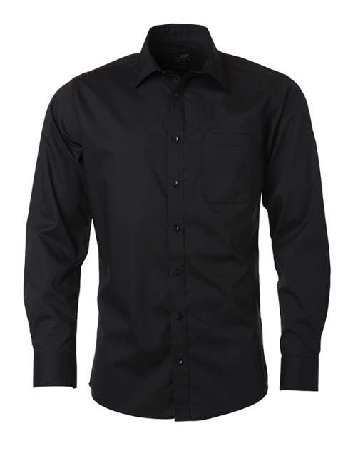 Men's Shirt Longsleeve Poplin black