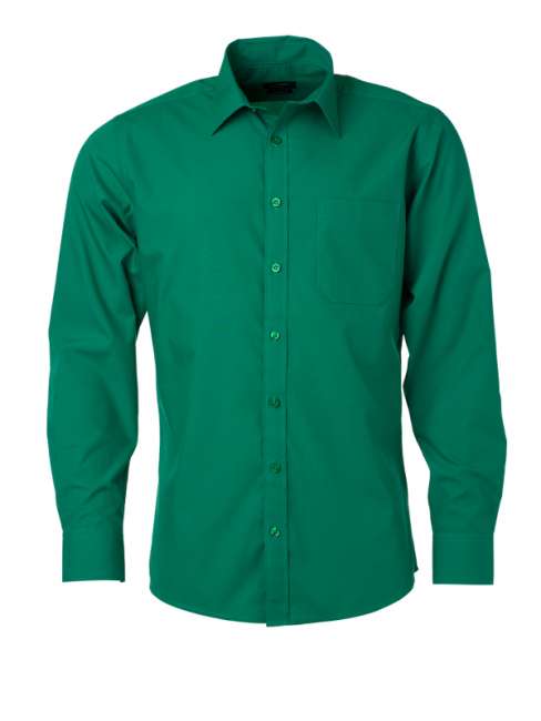 Men's Shirt Longsleeve Poplin irish-green