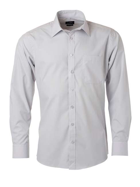 Men's Shirt Longsleeve Poplin light-grey