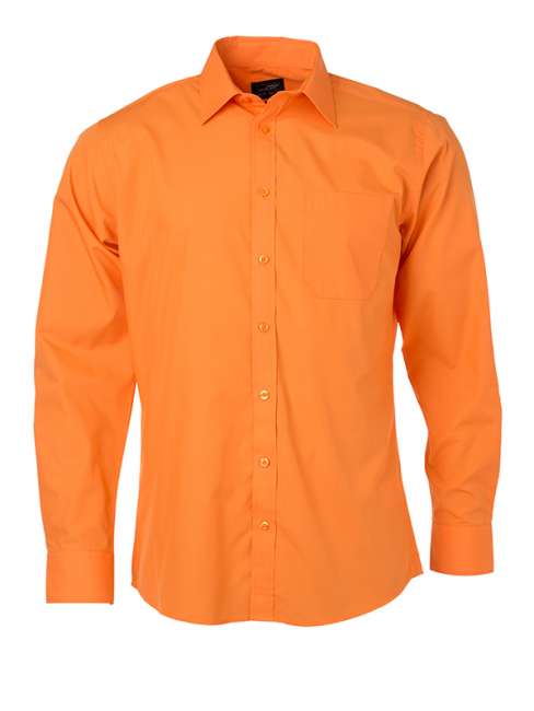Men's Shirt Longsleeve Poplin orange