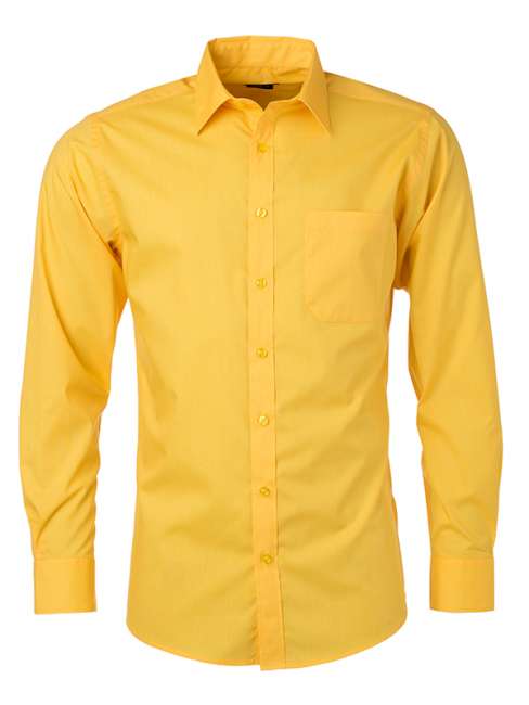 Men's Shirt Longsleeve Poplin yellow