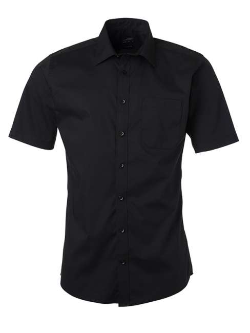 Men's Shirt Shortsleeve Poplin black