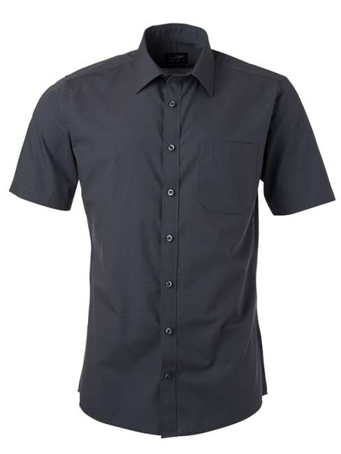 Men's Shirt Shortsleeve Poplin carbon