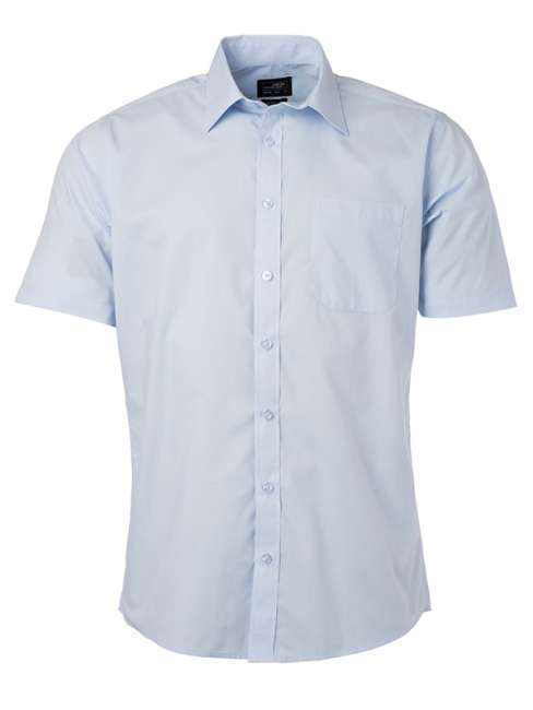 Men's Shirt Shortsleeve Poplin light-blue