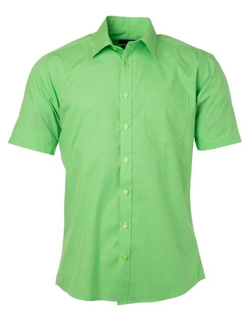 Men's Shirt Shortsleeve Poplin lime-green