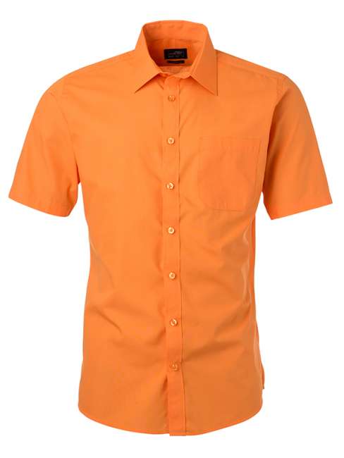 Men's Shirt Shortsleeve Poplin orange