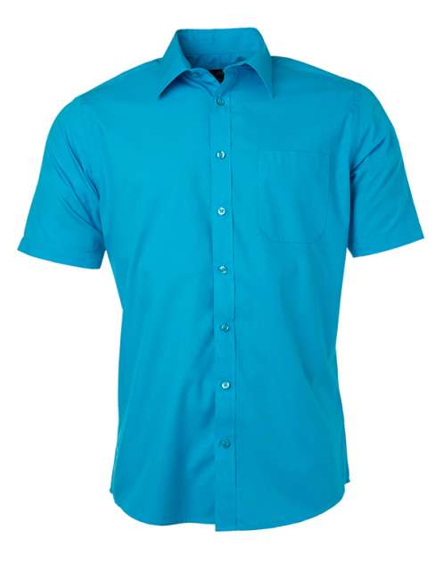 Men's Shirt Shortsleeve Poplin turquoise