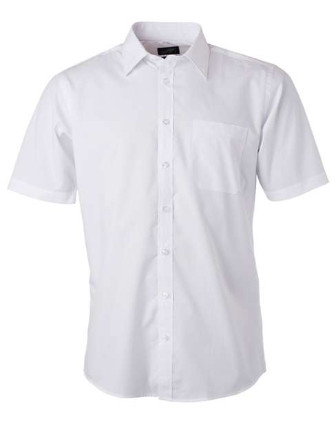 Men's Shirt Shortsleeve Poplin white
