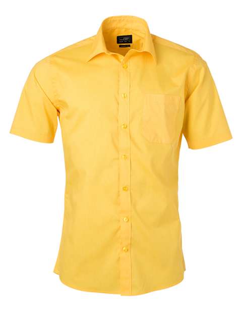 Men's Shirt Shortsleeve Poplin yellow
