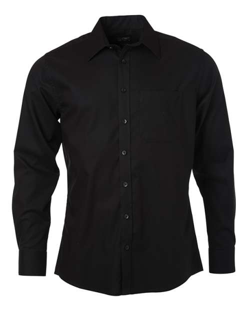 Men's Shirt Longsleeve Micro-Twill black