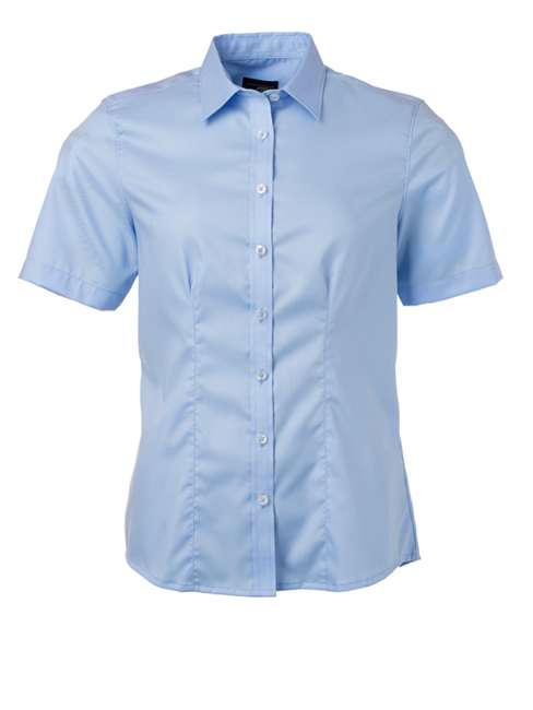 Ladies' Shirt Shortsleeve Micro-Twill light-blue