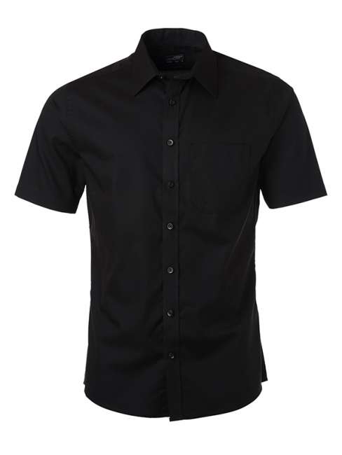Men's Shirt Shortsleeve Micro-Twill black