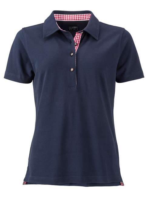 Ladies' Traditional Polo navy/red-white