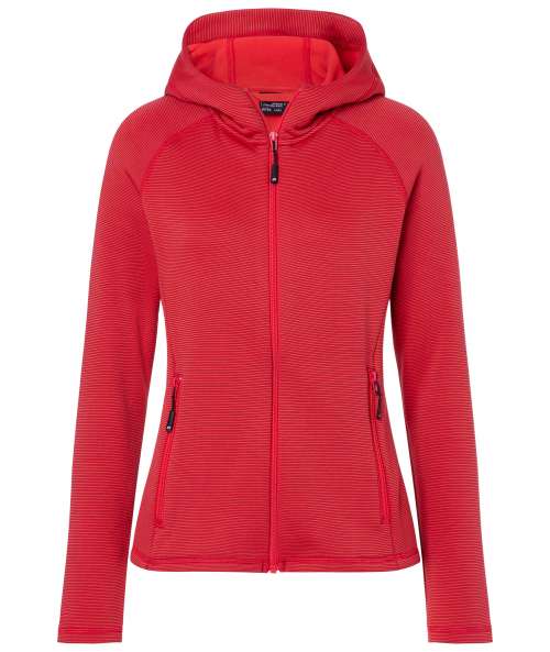 Ladies' Stretchfleece Jacket red/carbon
