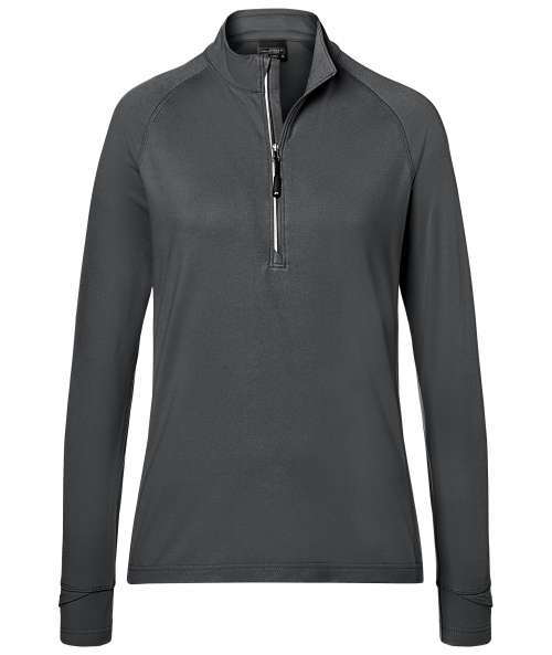 Ladies' Sports  Shirt Half-Zip carbon