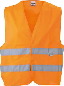 Safety Vest Adults fluorescent-orange