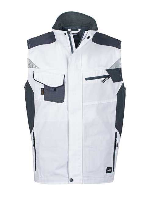 Workwear Vest - STRONG - white/carbon