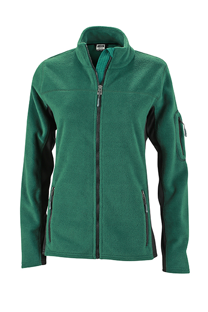 Ladies' Workwear Fleece Jacket - STRONG - dark-green/black