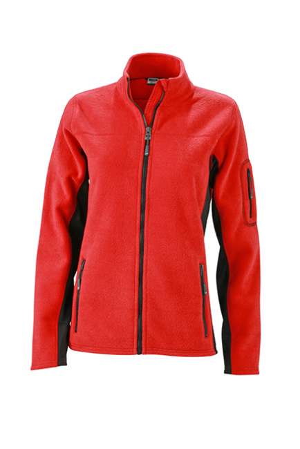 Ladies' Workwear Fleece Jacket - STRONG - red/black