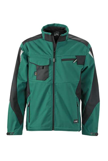 Workwear Softshell Jacket - STRONG - dark-green/black