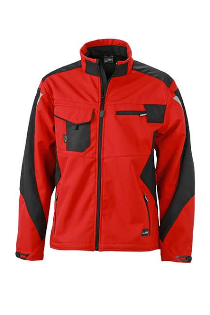 Workwear Softshell Jacket - STRONG - red/black