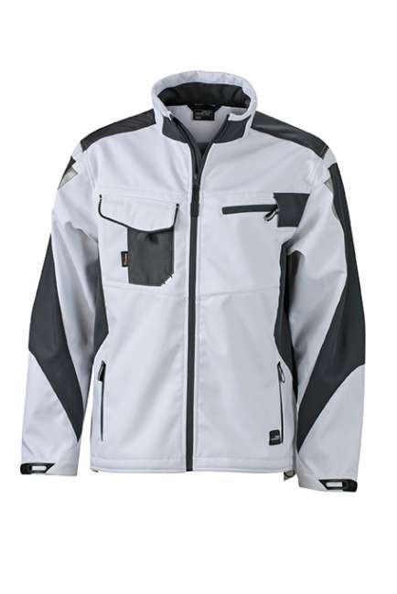 Workwear Softshell Jacket - STRONG - white/carbon
