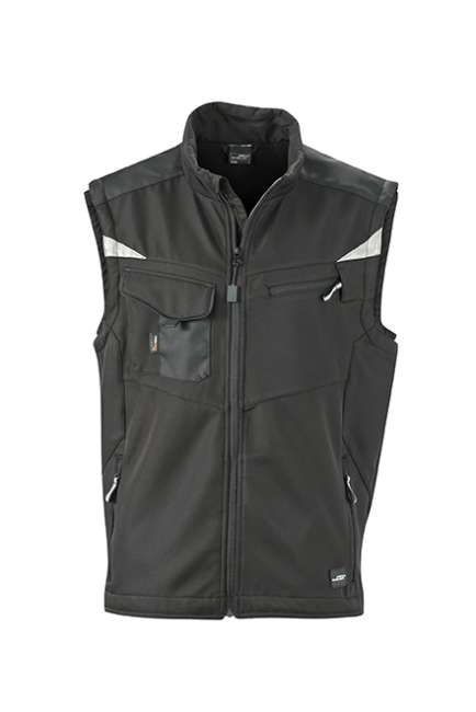 Workwear Softshell Vest - STRONG - black/black