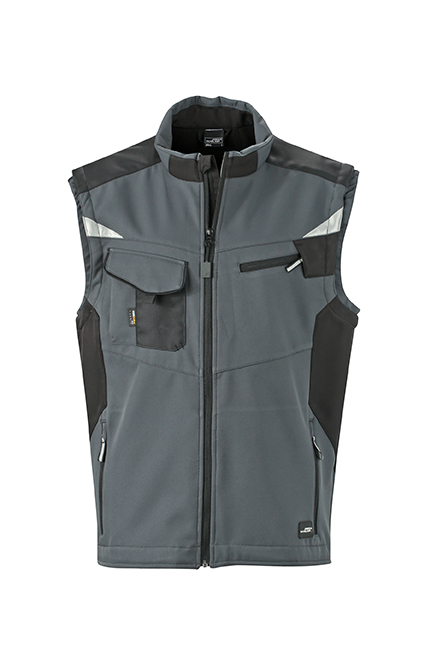 Workwear Softshell Vest - STRONG - carbon/black