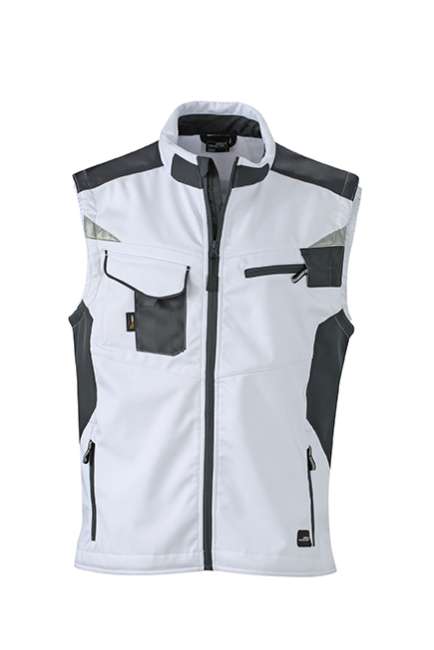 Workwear Softshell Vest - STRONG - white/carbon