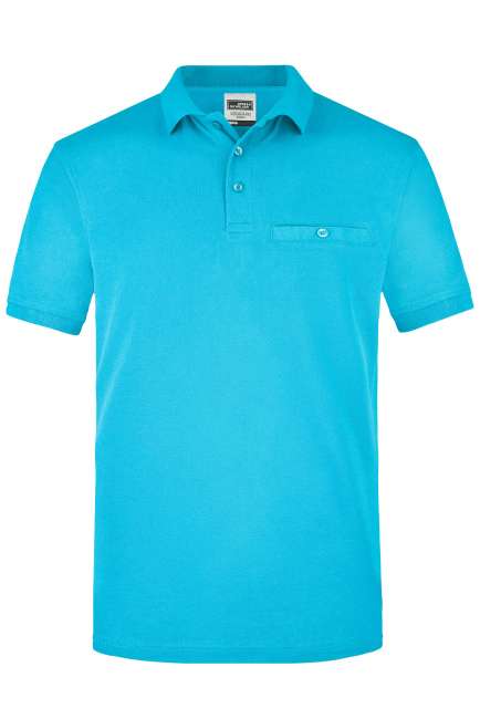 Men´s Workwear Polo Pocket turquoise