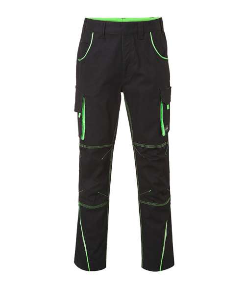 Workwear Pants - COLOR - black/lime-green