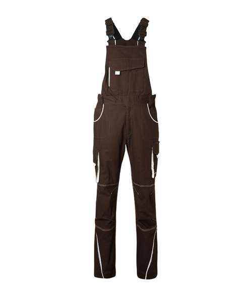 Workwear Pants with Bib - COLOR - brown/stone