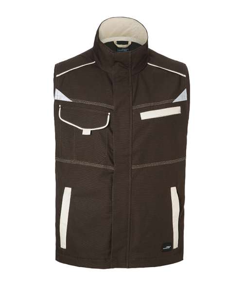 Workwear Vest - COLOR - brown/stone