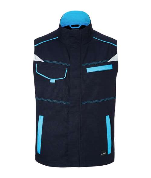 Workwear Vest - COLOR - navy/turquoise