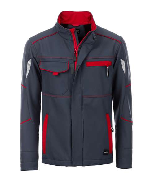 Workwear Softshell Jacket - COLOR - carbon/red